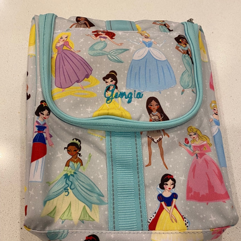 Pottery Barn Disney, princess hanging toiletry bag engraved/the name “Georgia”